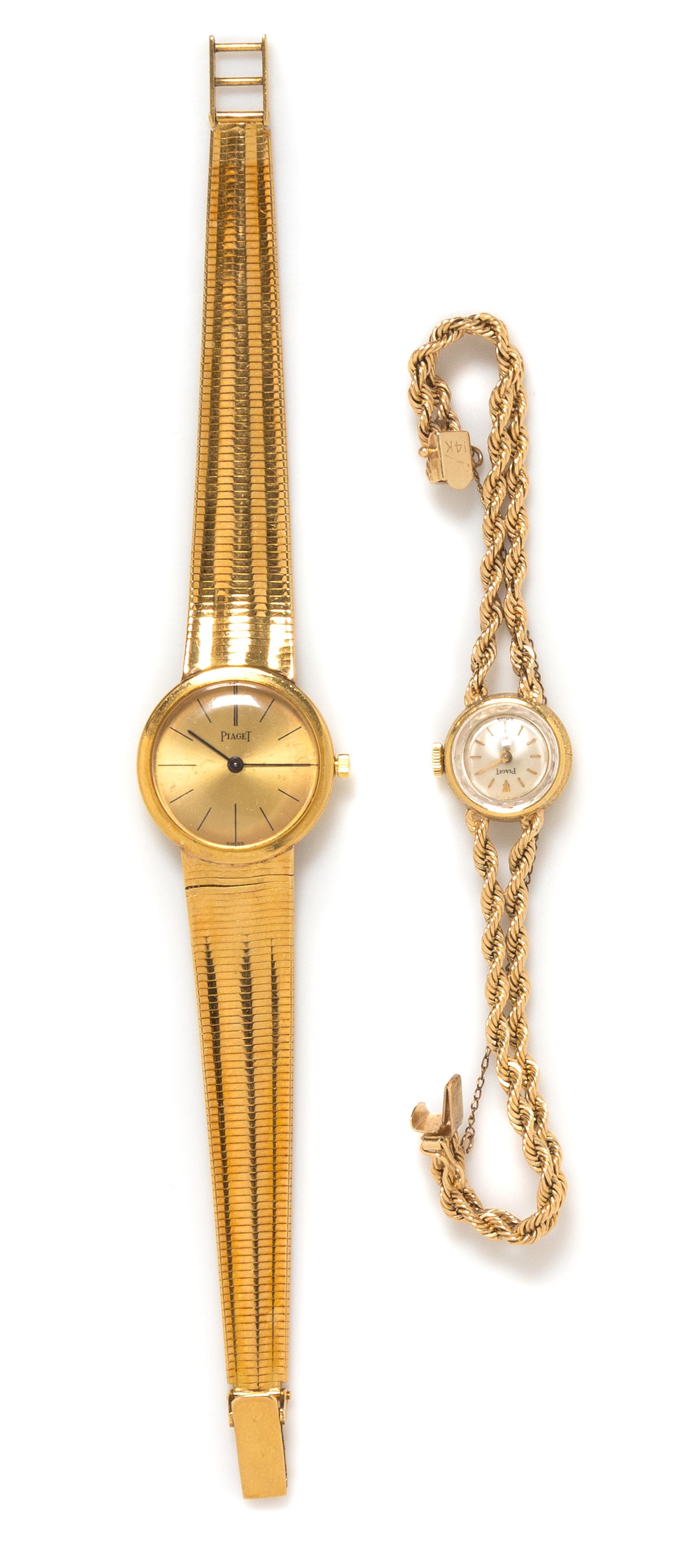 A Collection of Yellow Gold Wristwatches, Piaget, 33.10 dwts.