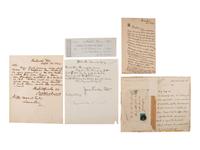 [LINCOLN, Abraham (1809-1865)]. Autographs of Lincoln friends and associates, including: