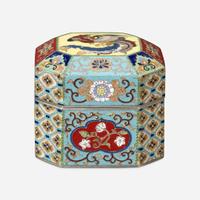 A fine Japanese cloisonné miniature silver box, attributed to Namikawa Yasuyuki Meiji period