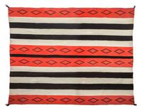 Navajo Second Phase Variant Chief's Blanket 54 x 74 inches — Circa 1875