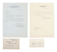 [US SUPREME COURT]. A group of autographs of US Supreme Court Justices, incl. photograph signed by all nine justices in 1935.