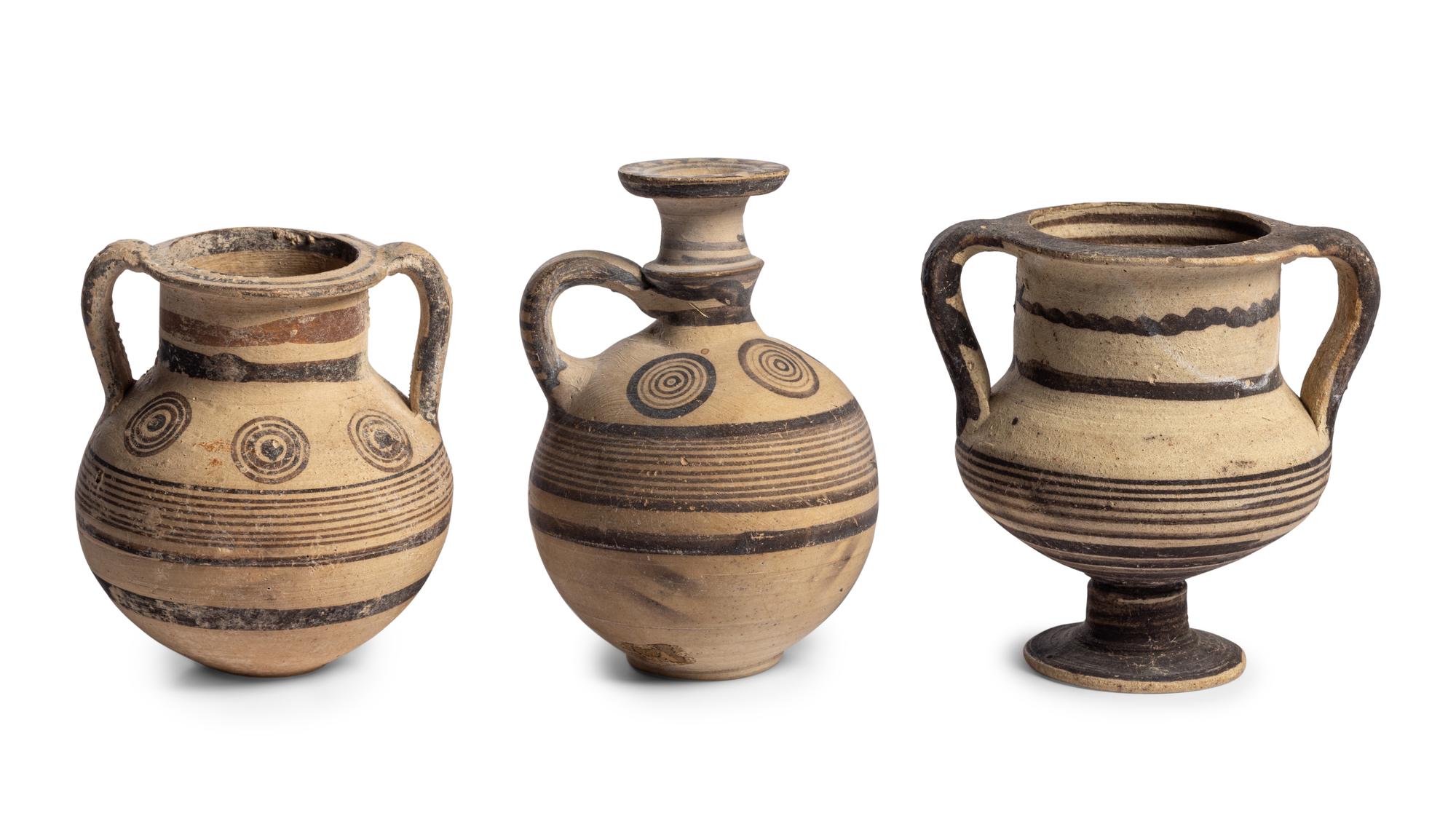 Three Cypriot Bichrome-Ware Vessels