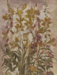 Mary Elizabeth Price (American, 1877-1965) — Still Life with Lillies and Foxgloves