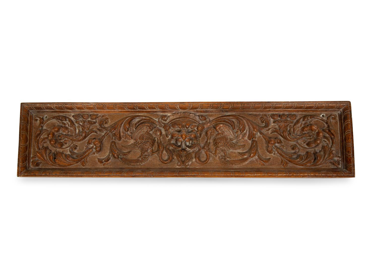 A Collection of Three Carved Wood Architectural Fragments