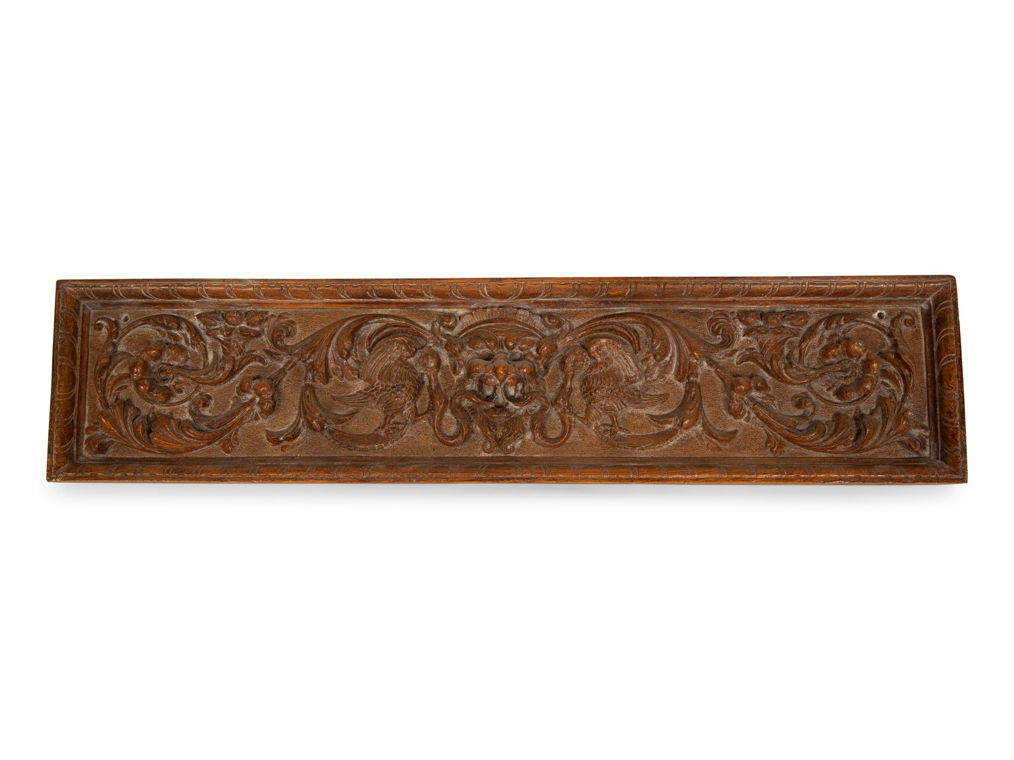 A Collection of Three Carved Wood Architectural Fragments