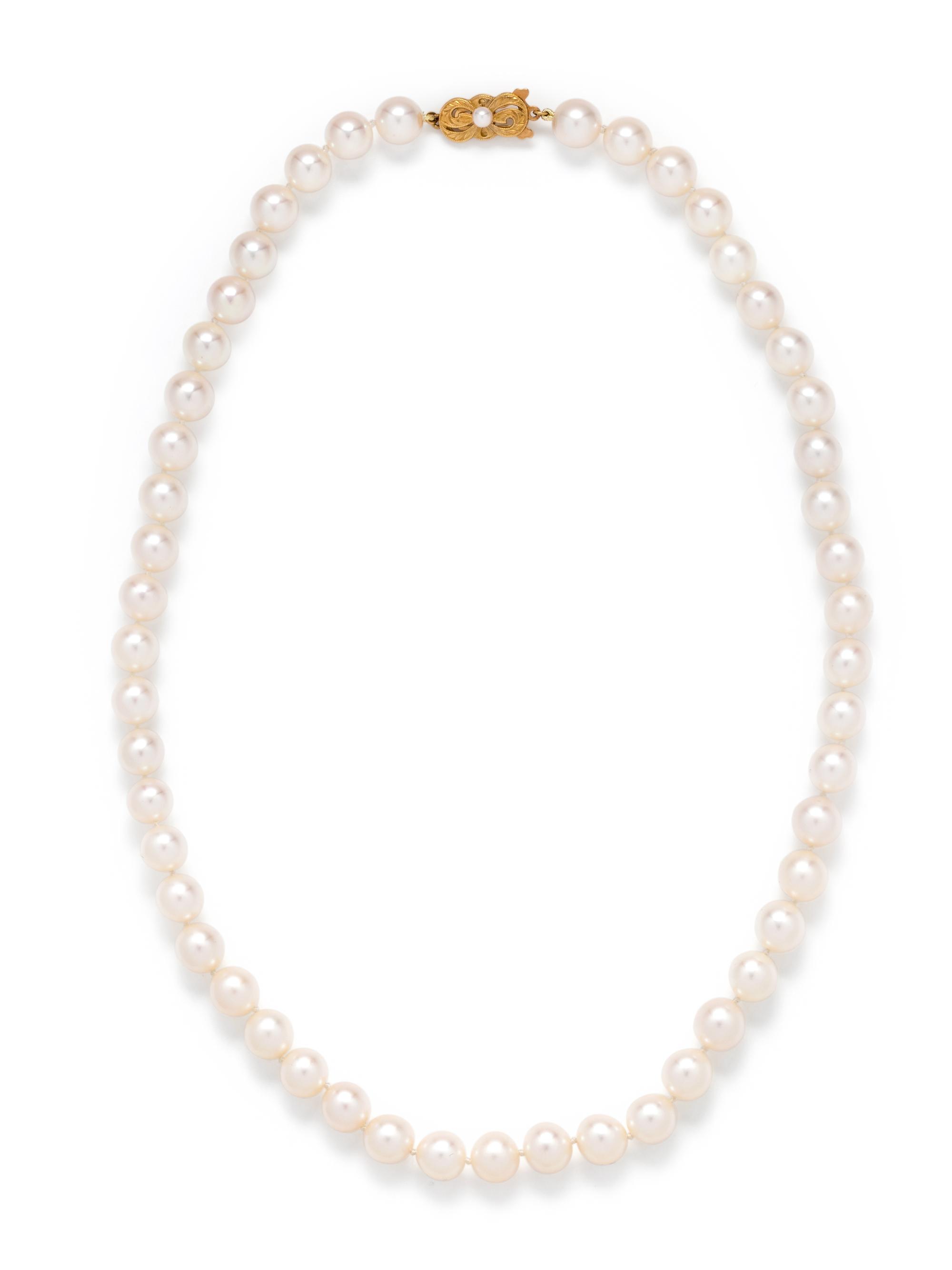 MIKIMOTO, CULTURED PEARL NECKLACE