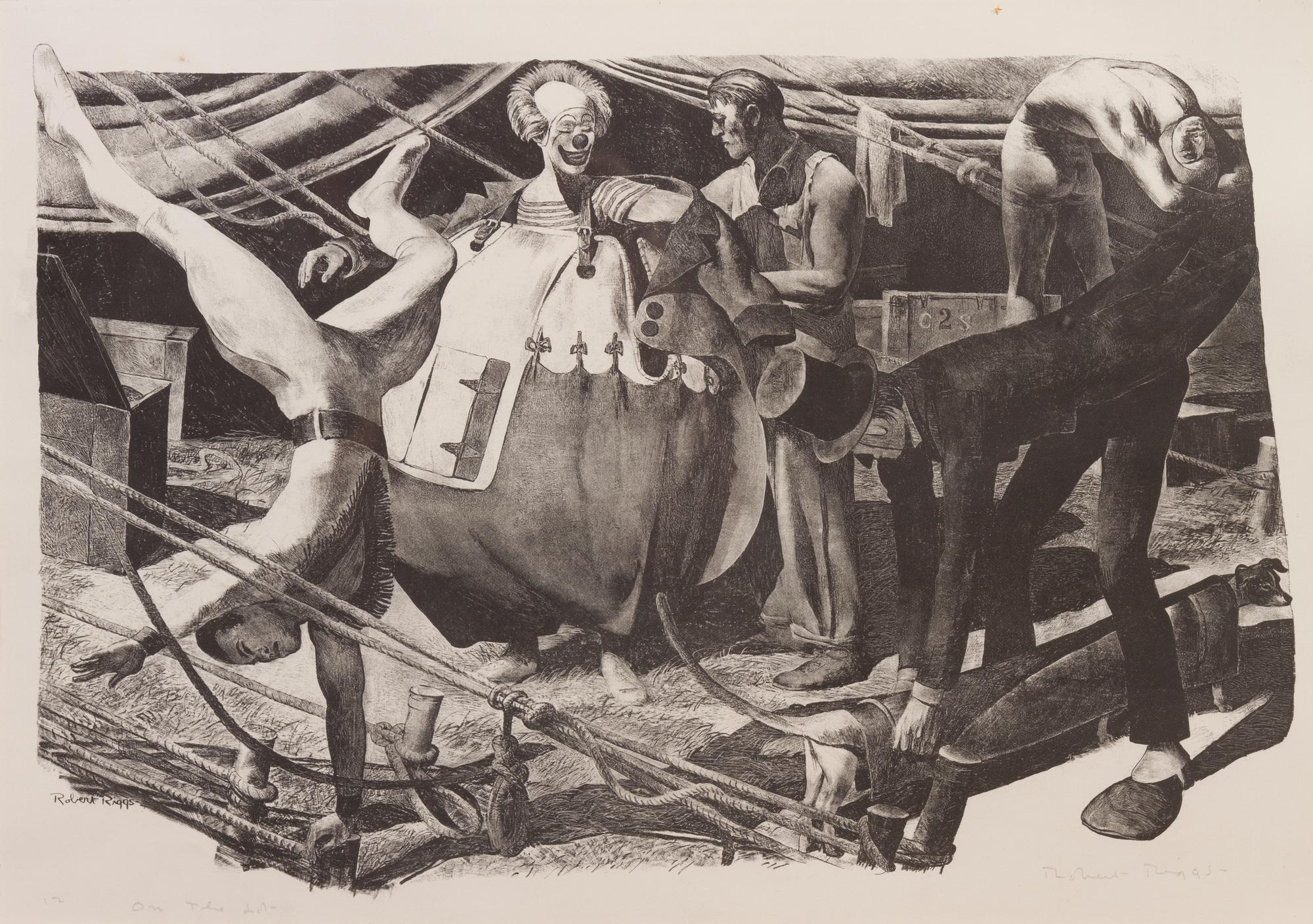Robert Riggs, (American, 1896-1970), On the Lot