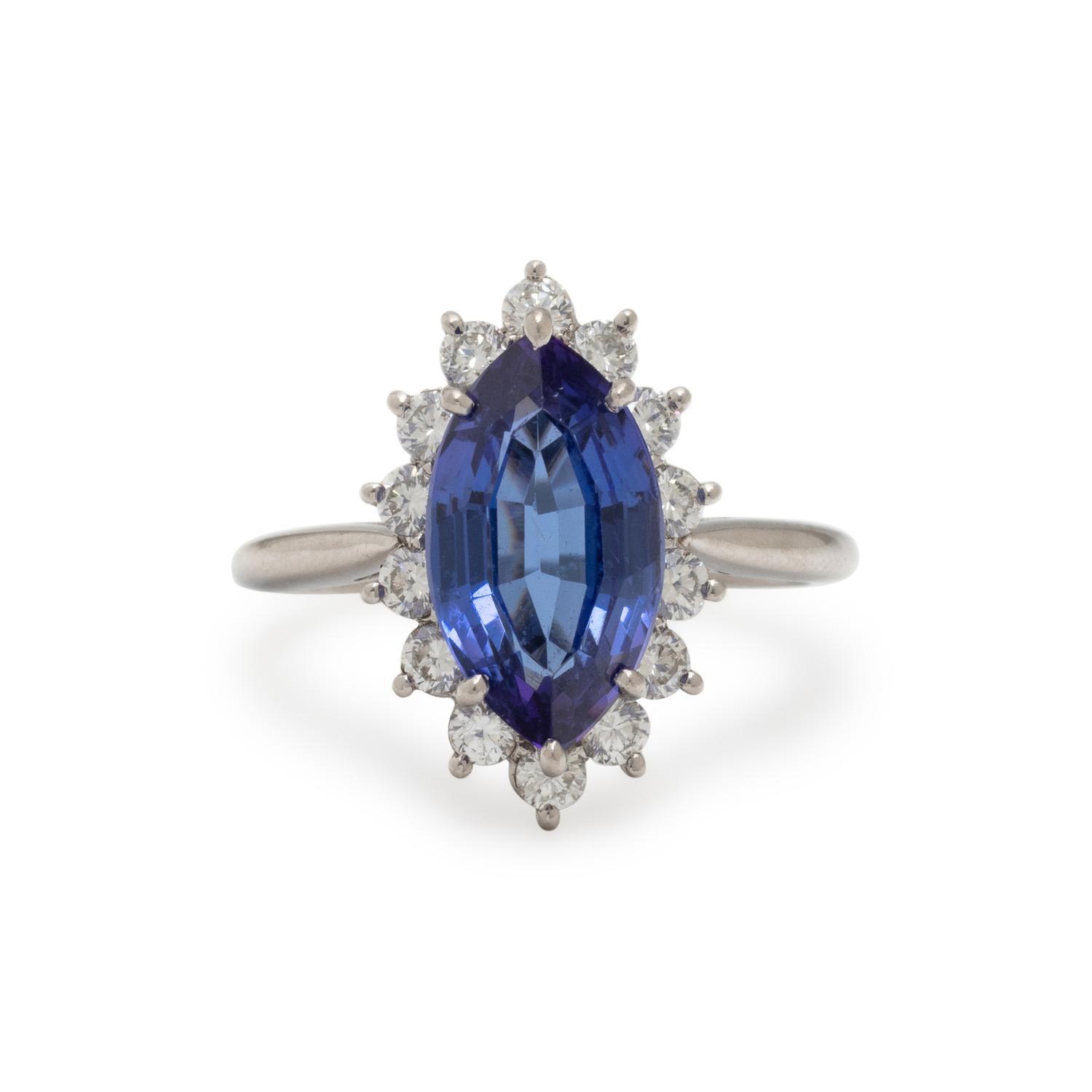 TIFFANY & CO., TANZANITE AND DIAMOND RING