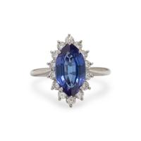 TIFFANY & CO., TANZANITE AND DIAMOND RING