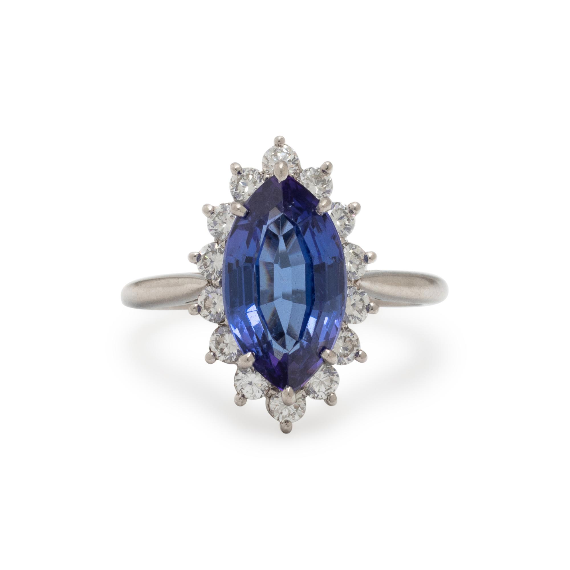 TIFFANY & CO., TANZANITE AND DIAMOND RING