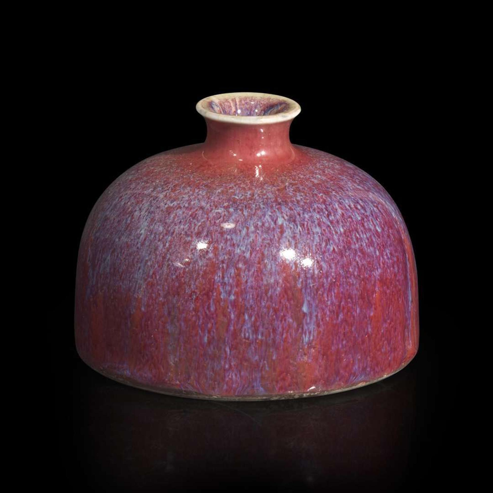 A Chinese flambé-glazed "beehive" water coupe, Taibai zun 窑变釉太白樽 Qing Dynasty, 18th-19th century ? ???????