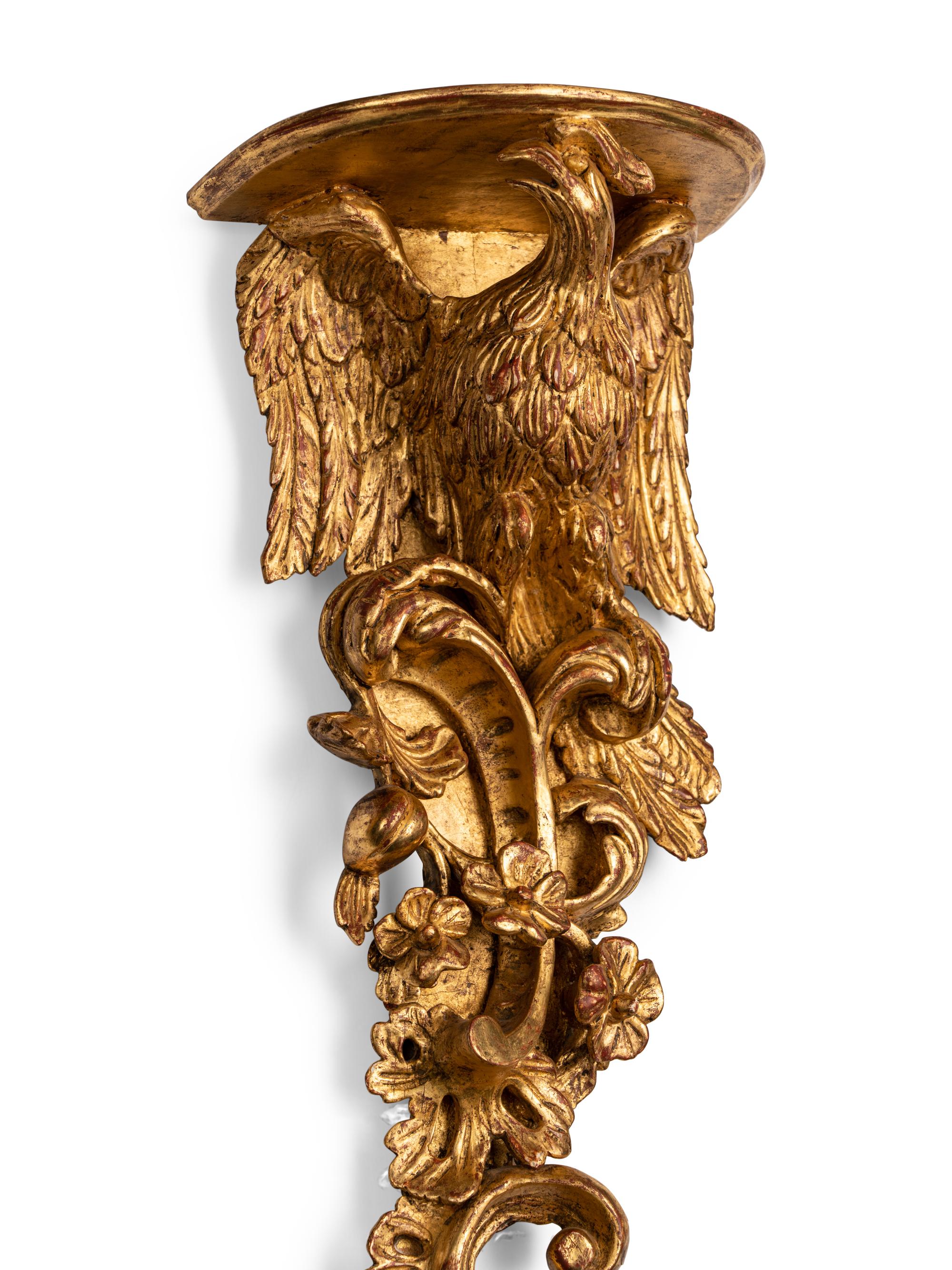 A Pair of George III Giltwood Wall Brackets