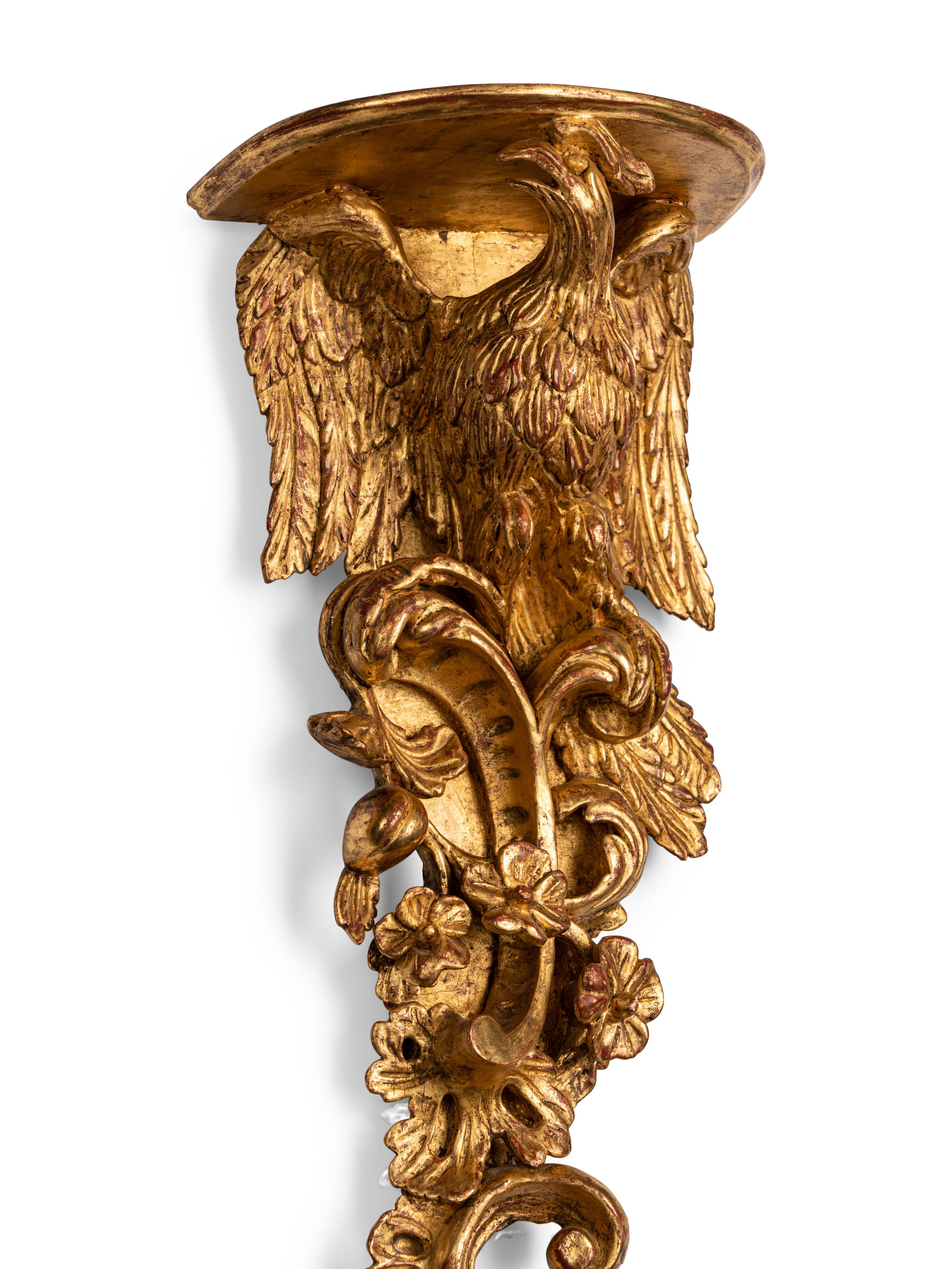 A Pair of George III Giltwood Wall Brackets