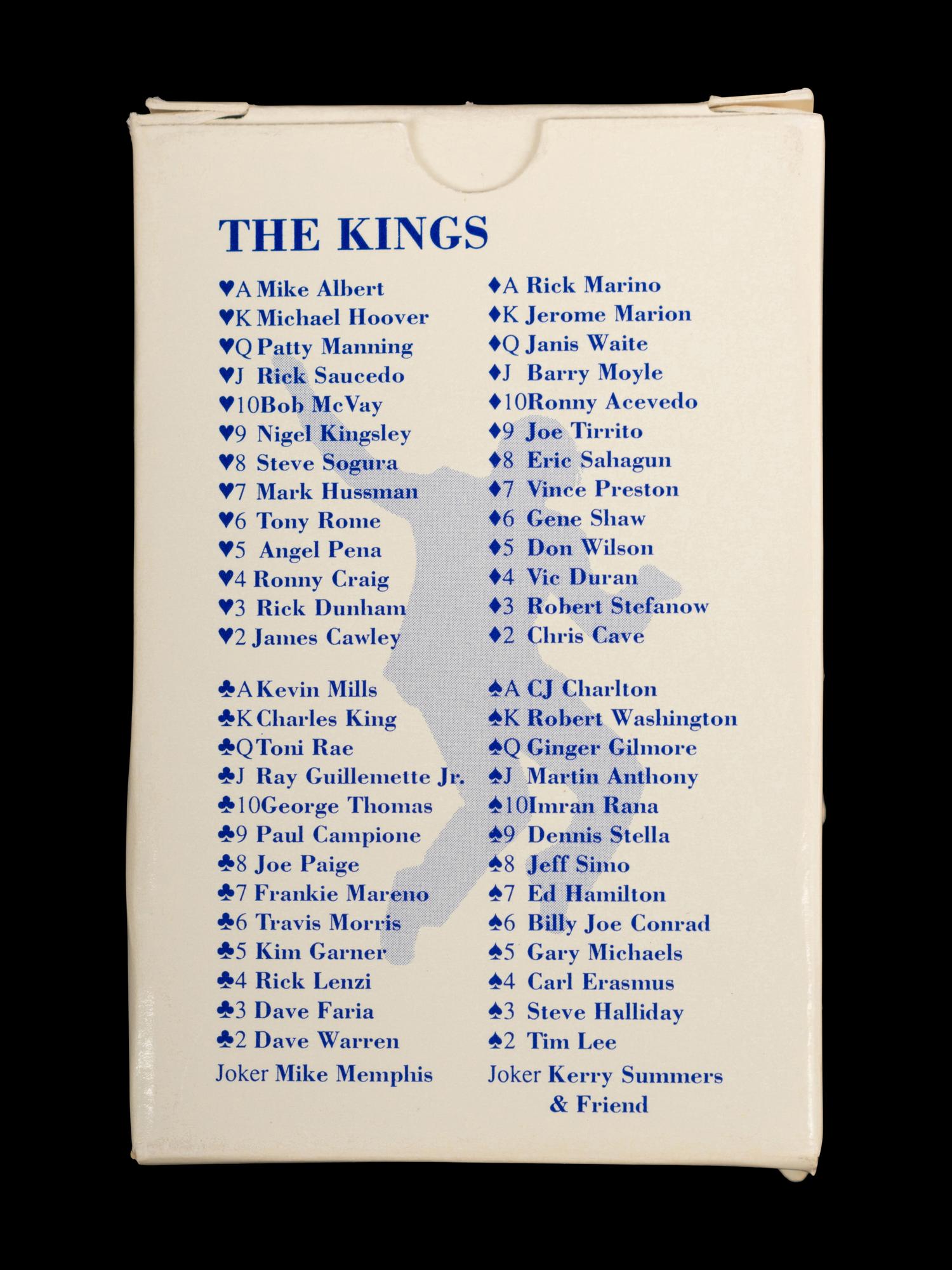 (Celebrity Memorabilia) CARROL, Patty. “Kings Kards.”