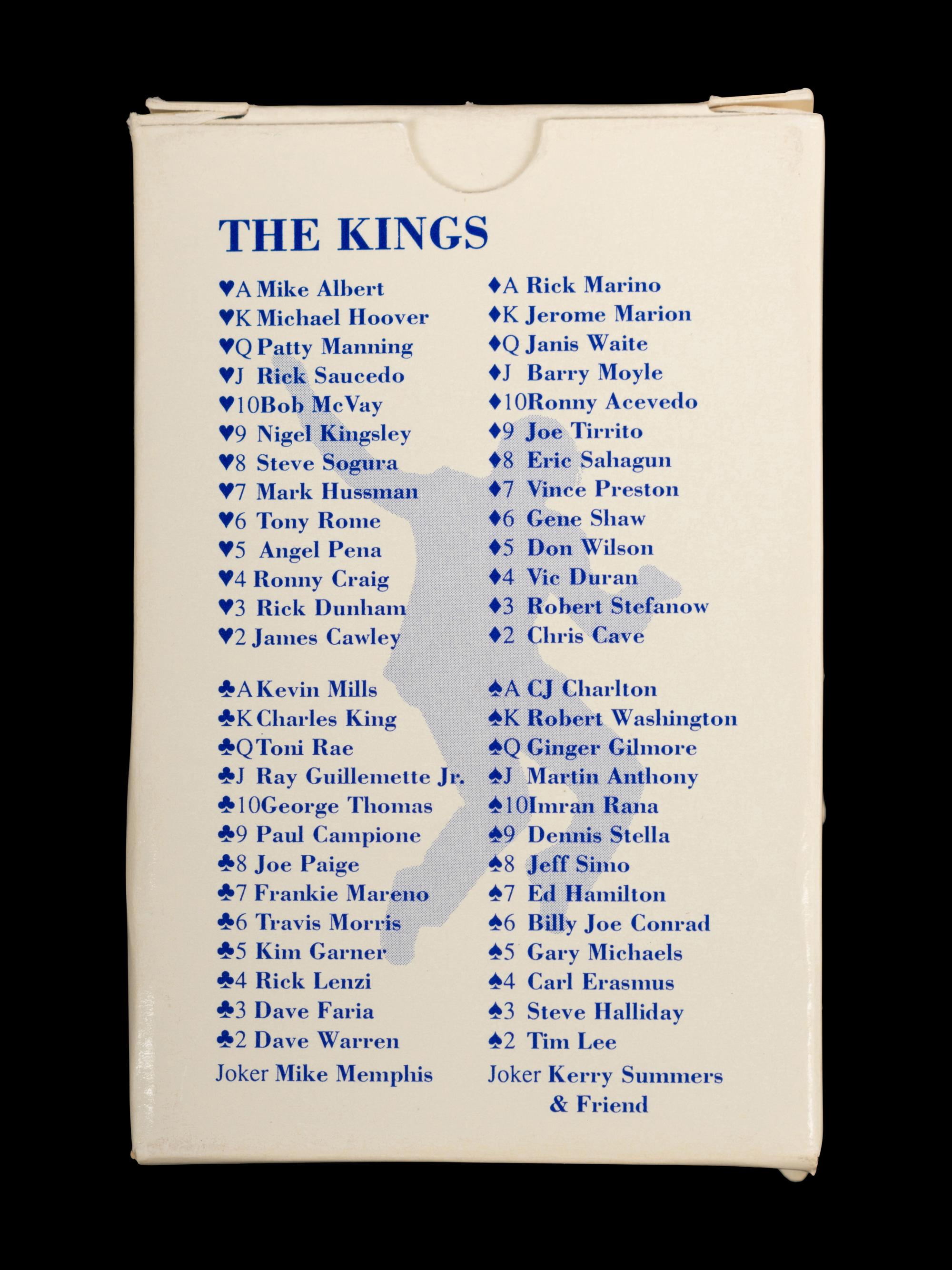 (Celebrity Memorabilia) CARROL, Patty. “Kings Kards.”