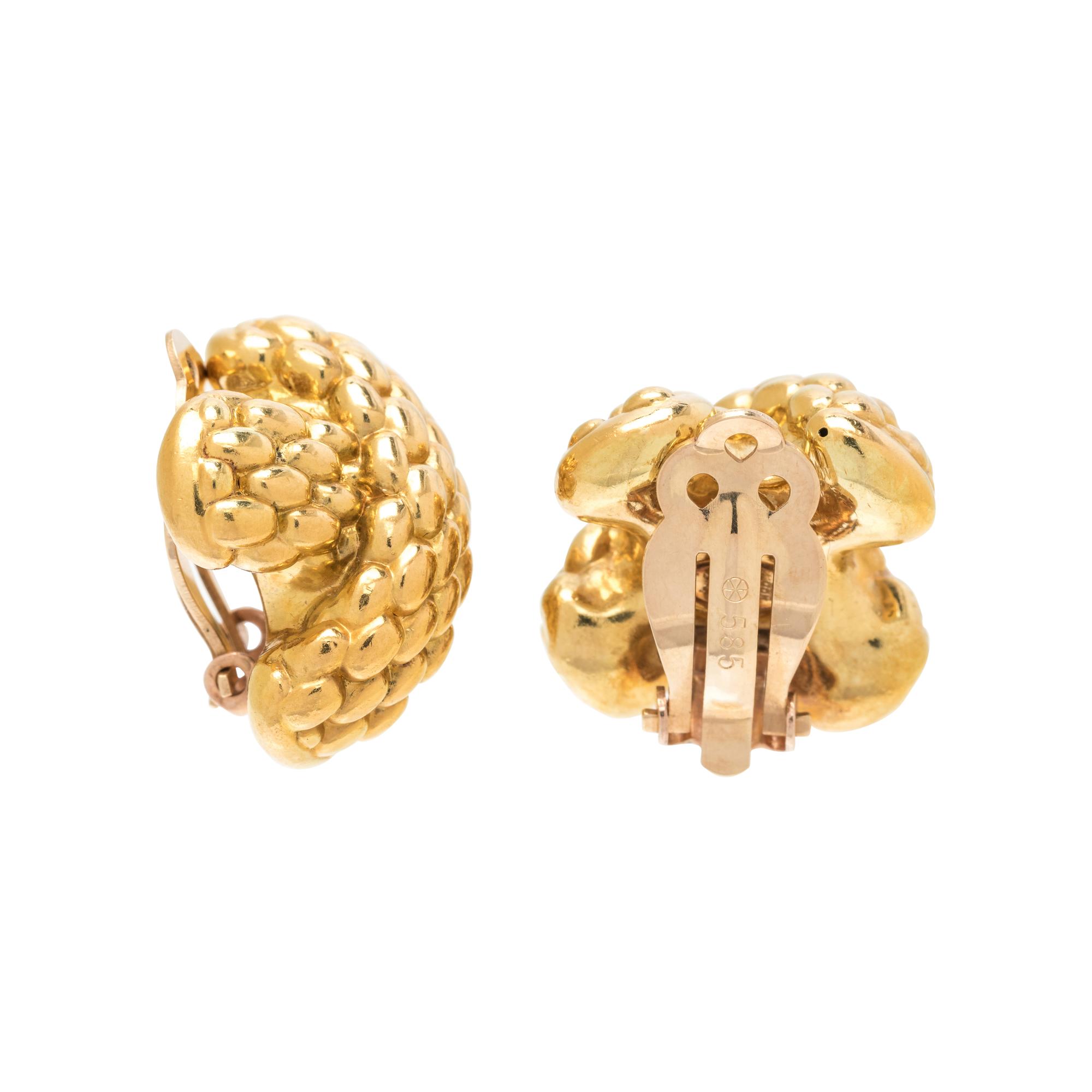 FOPE, YELLOW GOLD EARCLIPS
