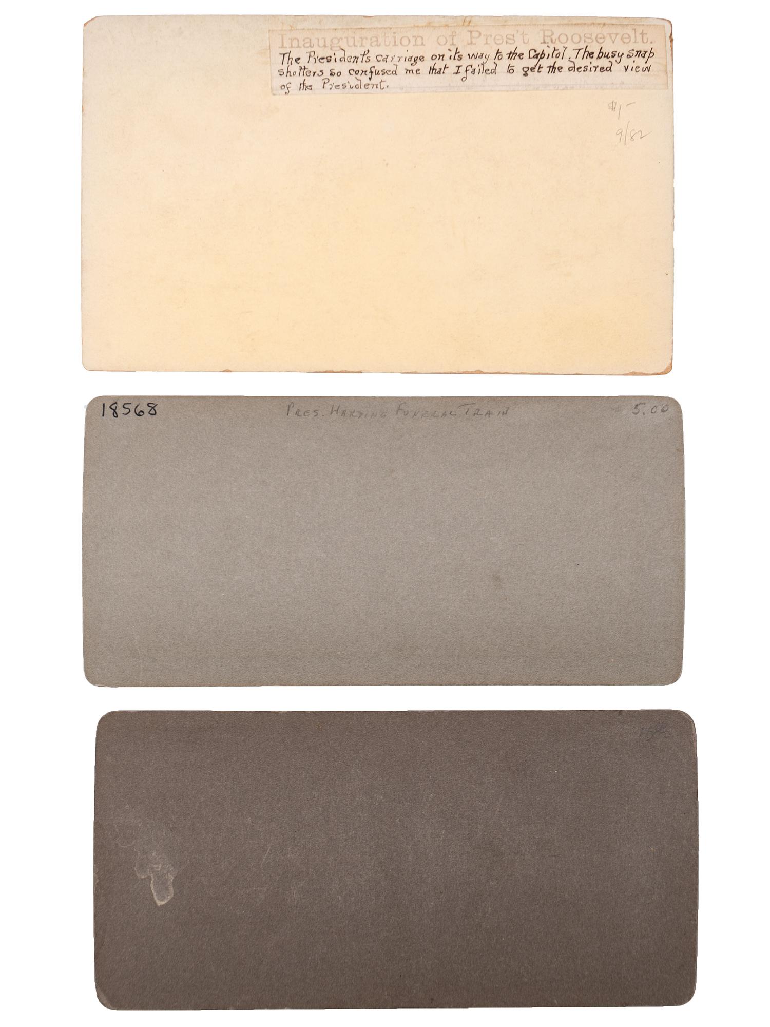 [EARLY PHOTOGRAPHY]. A group of approx. 95 stereoviews highlighted by images of US presidents, views in and around Washington, DC and Mount Vernon, and African American and female subjects.