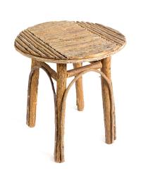 A Rustic Style Side Table Height 25 inches.