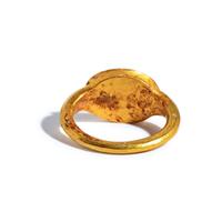A Roman Gold and Glass Paste Finger Ring