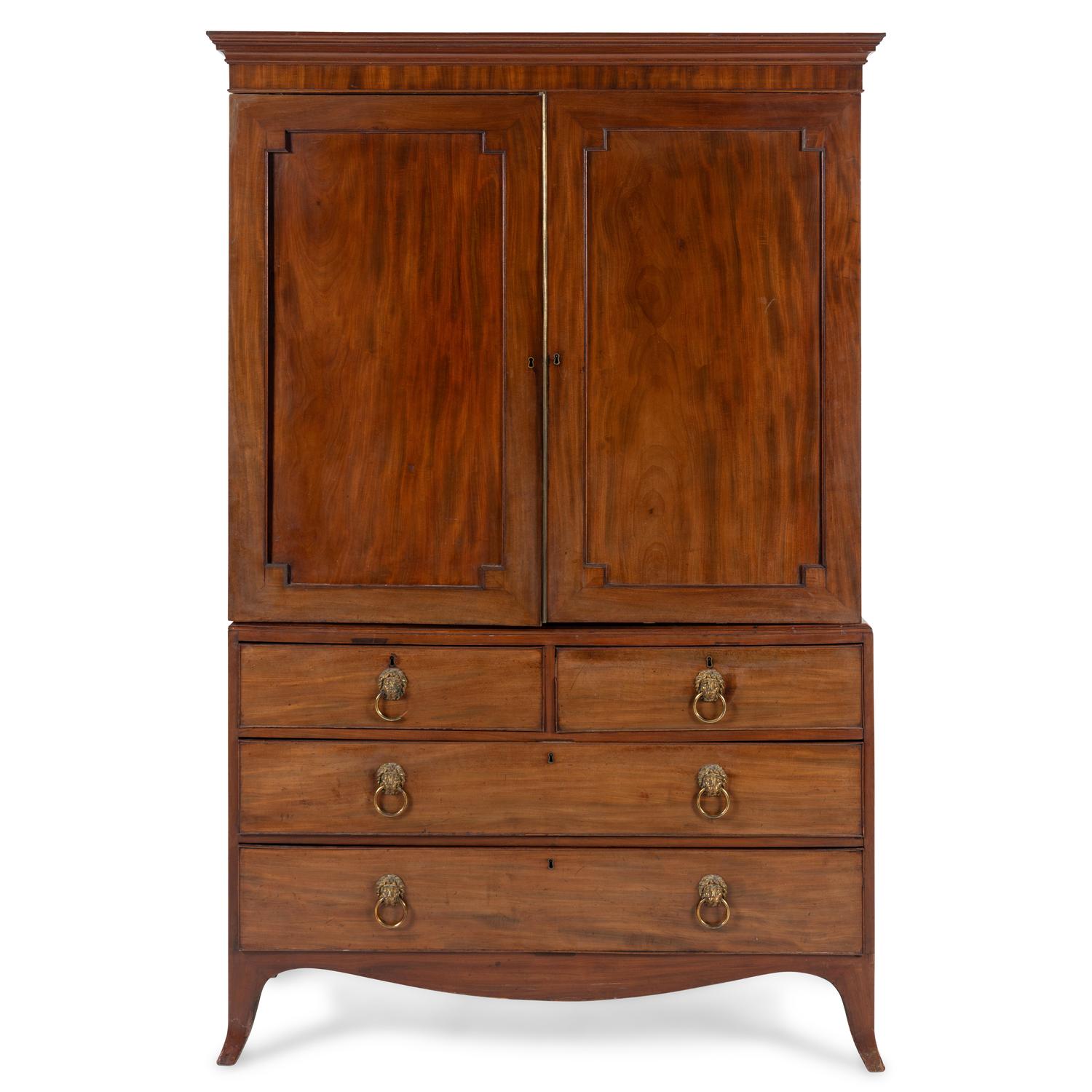A George III Mahogany Linen Press