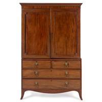A George III Mahogany Linen Press