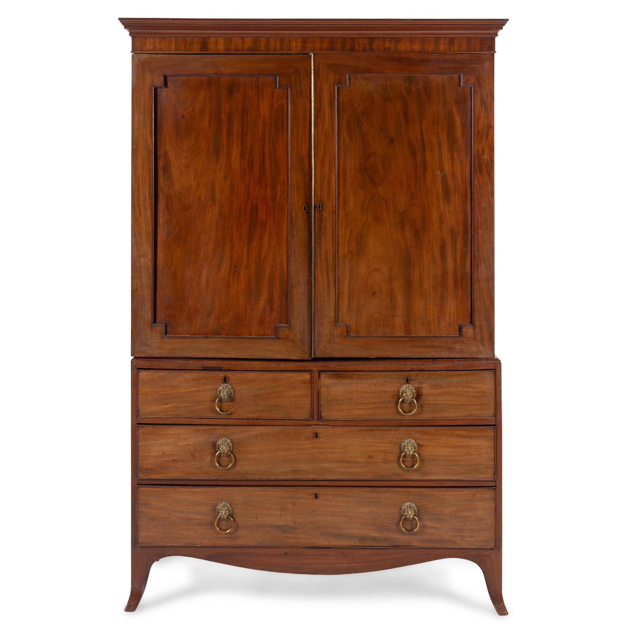 A George III Mahogany Linen Press