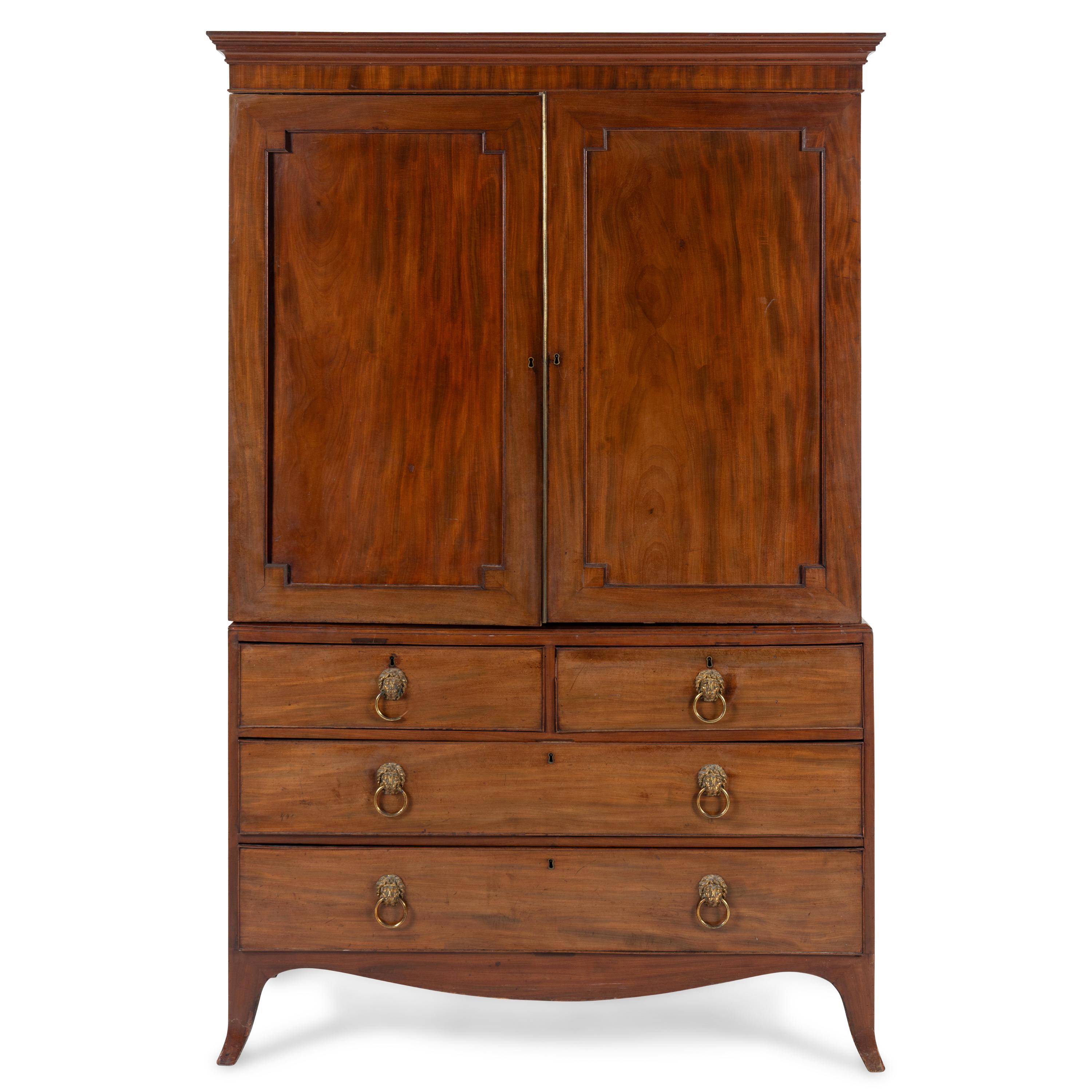 A George III Mahogany Linen Press