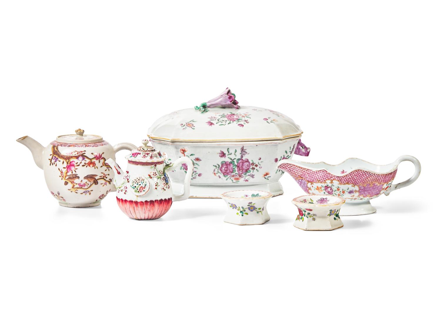 Six Chinese Export Porcelain Articles