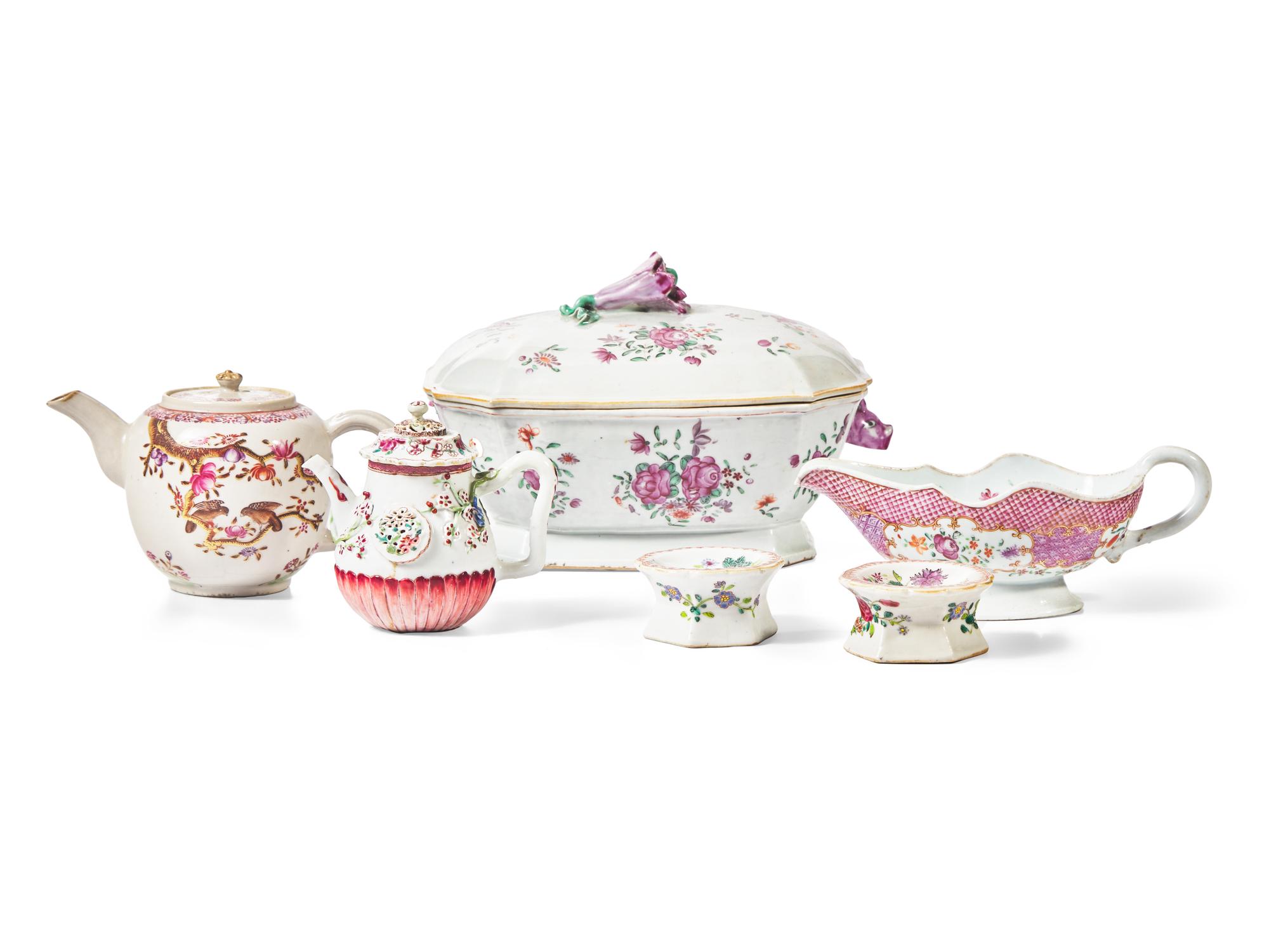 Six Chinese Export Porcelain Articles