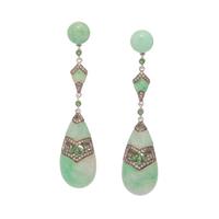 JADE AND DIAMOND EARRINGS