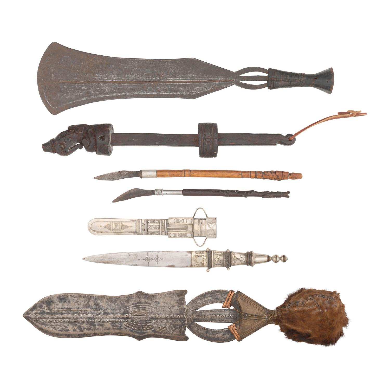 Lot of African Ethnographic Edged Weapons