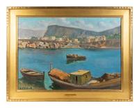 European Harbor Scene