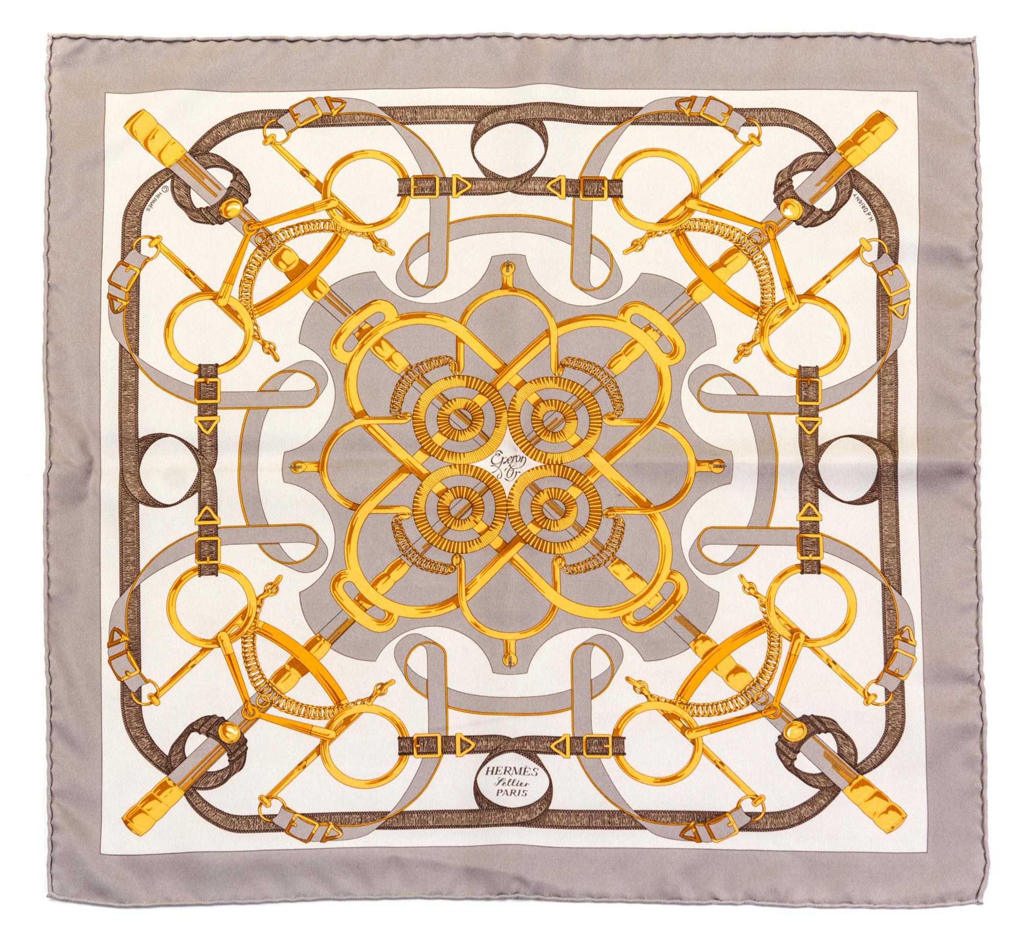 A Group of Hermes Silk Pocket Squares, 16" x 16".