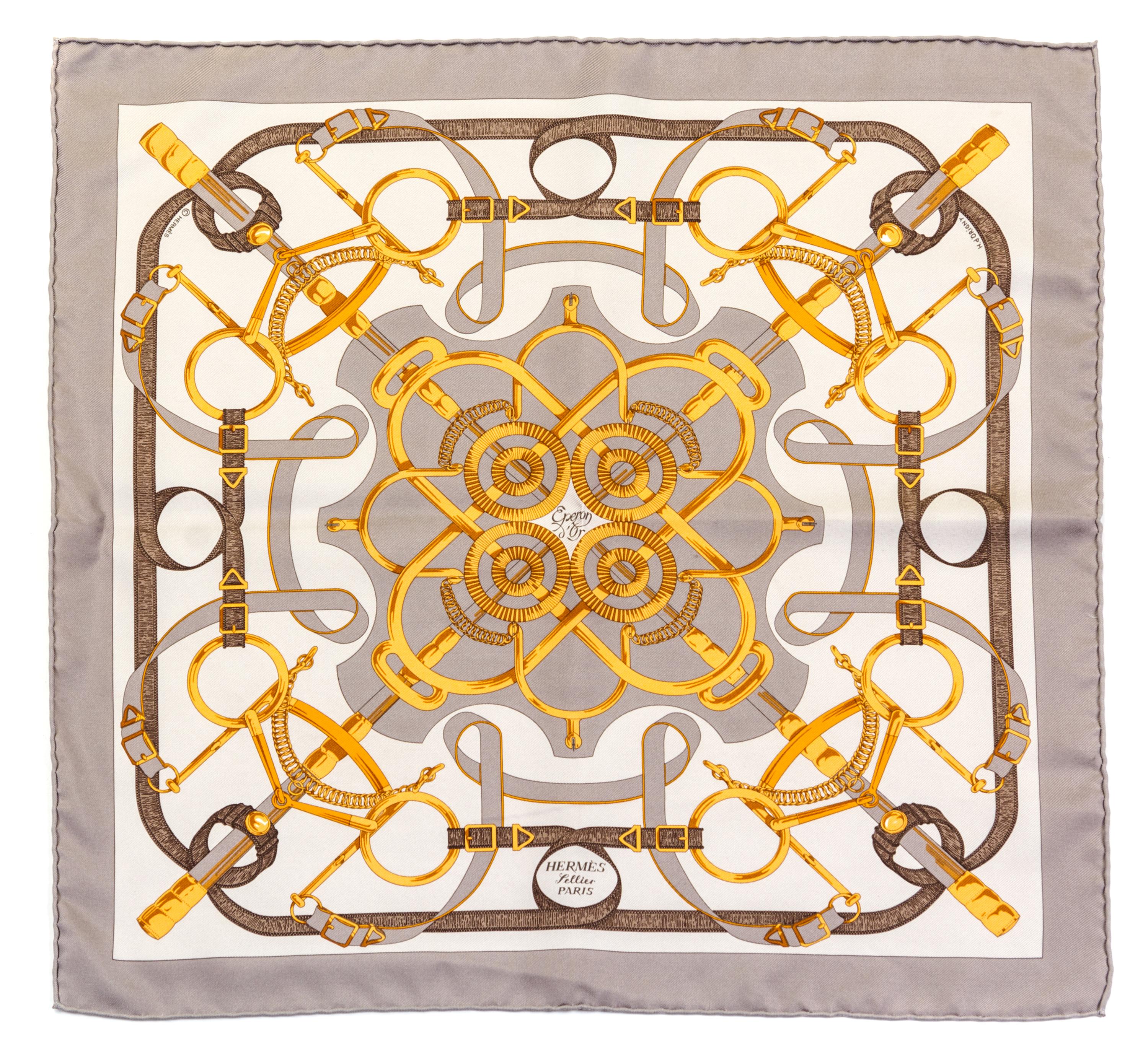 A Group of Hermes Silk Pocket Squares, 16" x 16".