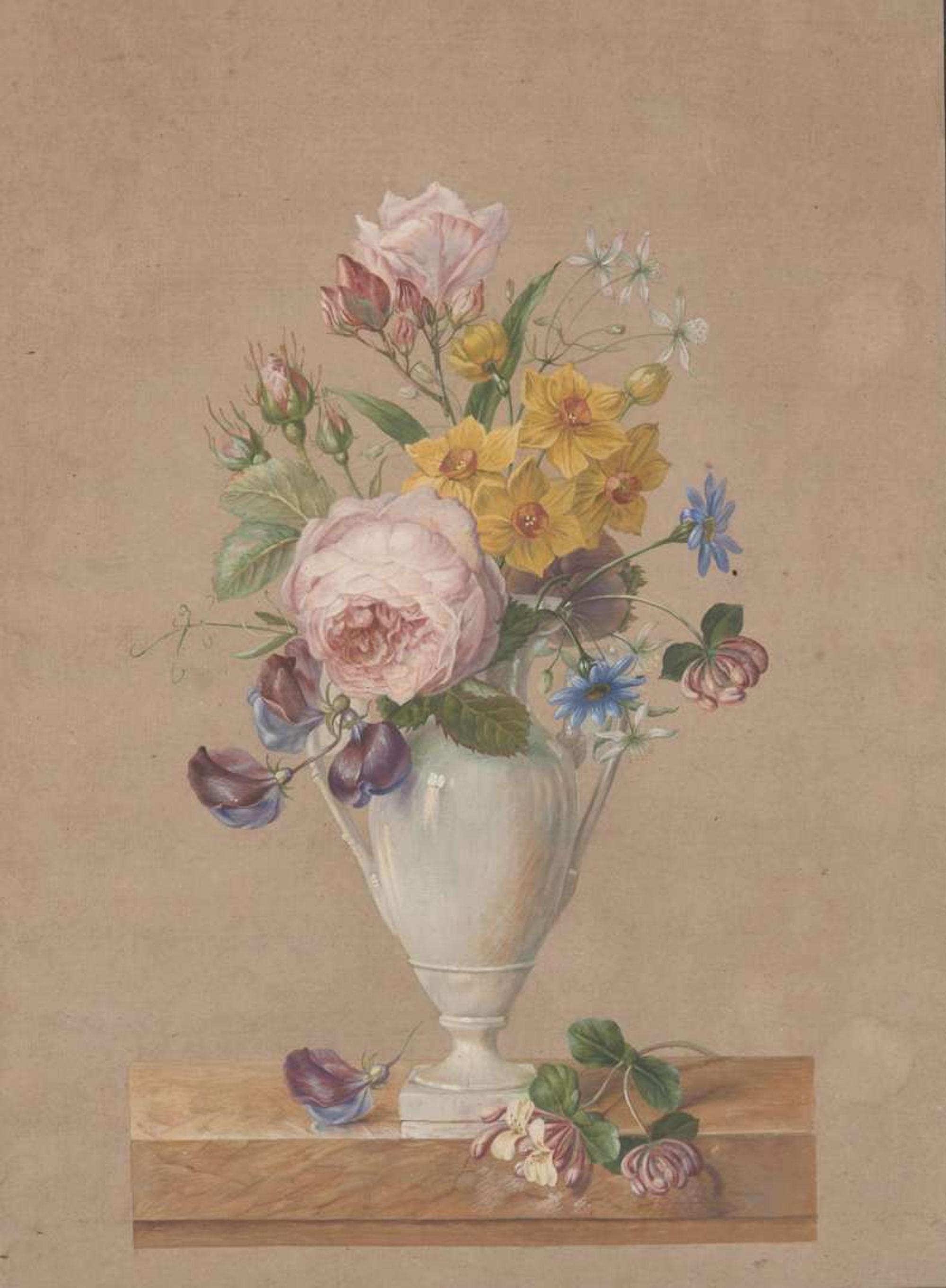 Manner of Pierre Joseph Redouté (French, 1759–1840) - Vase of Flowers