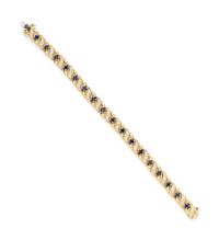 YELLOW GOLD, SAPPHIRE AND DIAMOND BRACELET