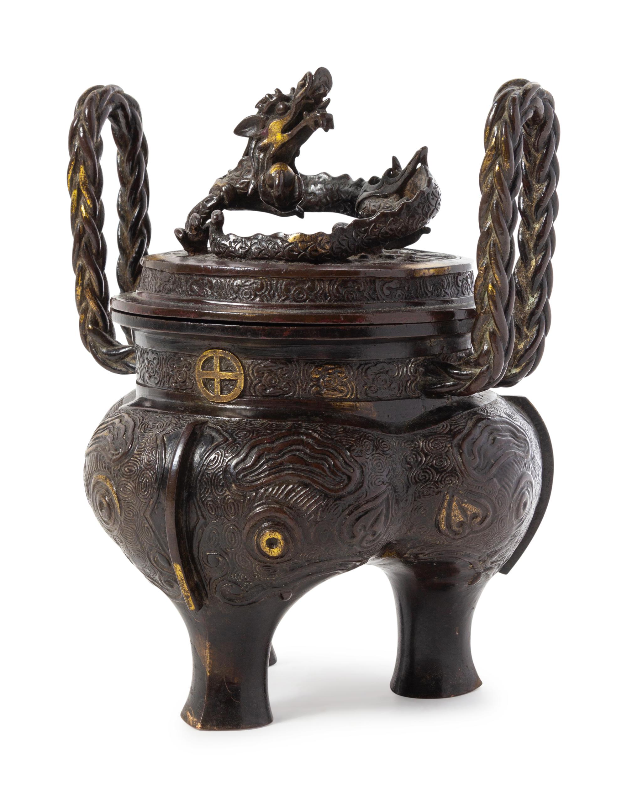 A Bronze Incense Burner and Cover