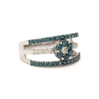 Two Treated Blue Diamond Rings
