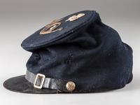 [CIVIL WAR]. 8th Ohio Infantry 1858 pattern forage cap with insignia and II corps badge.