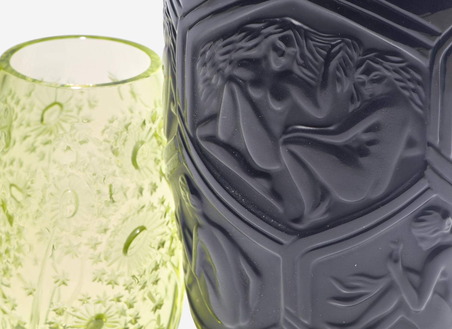 Two Lalique Glass Vases