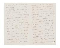 DARWIN, Charles (1809-1882). Autograph letter signed (“Charles Darwin”) to Lady Dorothy Fanny Nevill (“Madam”), Down, Bromley, Kent, 27 November [1861]. 4 pages, 8vo (203 x 127 mm), on a bifolium. Creased.