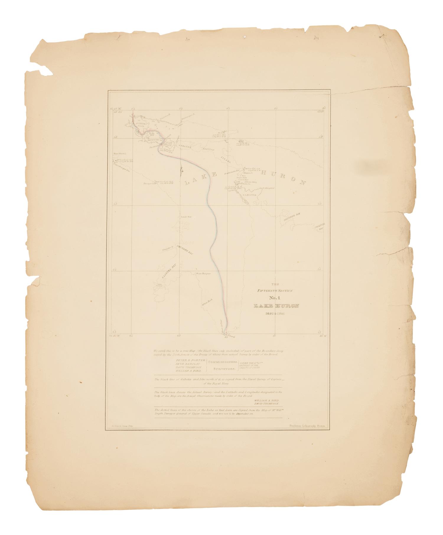 [U.S. DEPT. OF STATE] – Letter from the Secretary of State, Transmitting, pursuant to a resolution of the House of Representatives, of the nineteenth ultimo, a Copy of the Maps and Report of the Commissioners under the Treaty of Ghent, for Ascertaining the Northern and Northwestern Boundary between the United States and Great Britain. Washington, D.C.: Gales & Seaton, 18 March 1828.