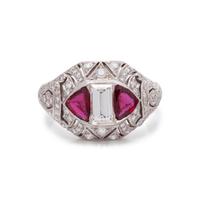 DIAMOND AND RUBY RING