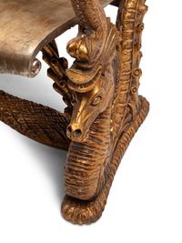 A Venetian Grotto Style Silver Gilt Settee