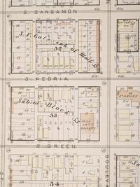 A group of 5 maps of Chicago streets, comprising: