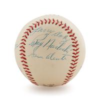 A 1954 Cleveland Indians Partial Team Signed Baseball