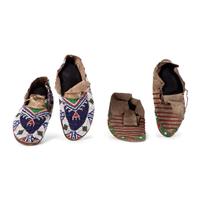 Sioux Beaded Hide Moccasins
