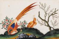 A Set of Twelve Chinese Export Watercolor and Pith Paintings