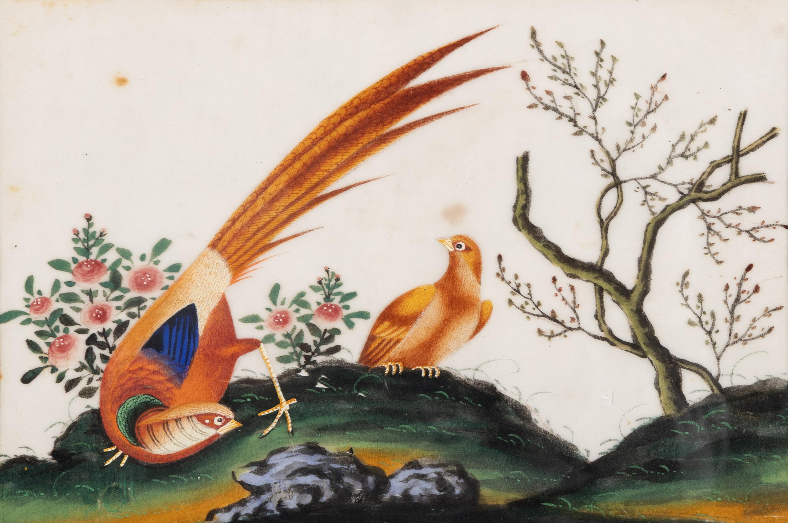 A Set of Twelve Chinese Export Watercolor and Pith Paintings
