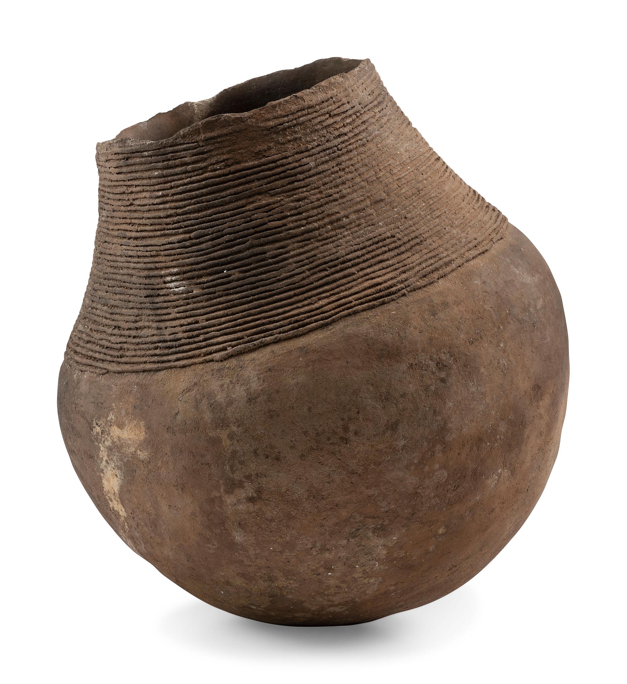 Ancestral Pueblo, Tusayan Corrugated Pottery Jar
